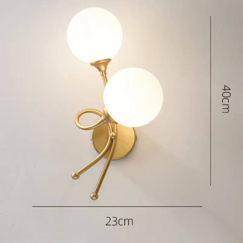 Applique murale LED pour chambre | Design scandinave en verre