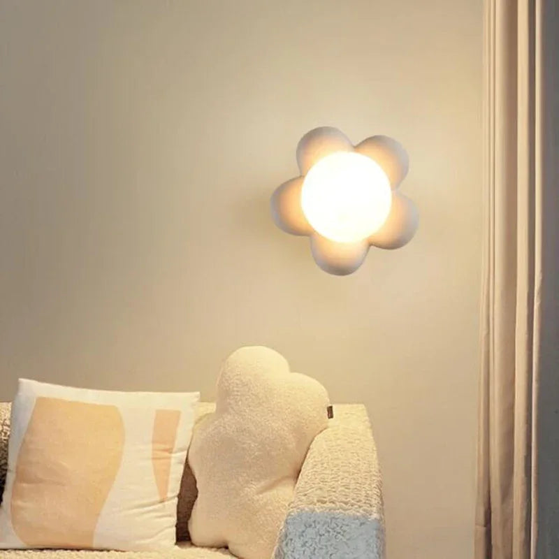 Applique murale LED pour chambre d'enfants | Forme de fleur