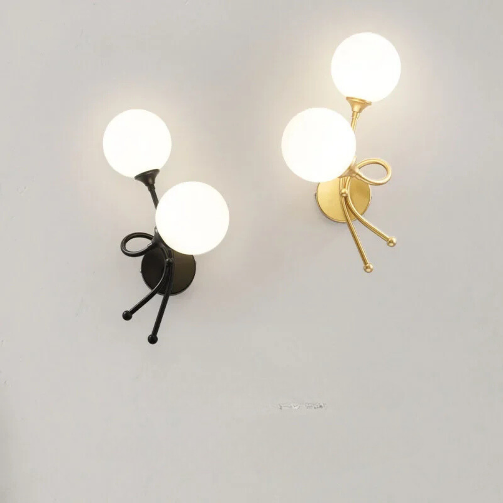 Applique murale LED pour chambre | Design scandinave en verre