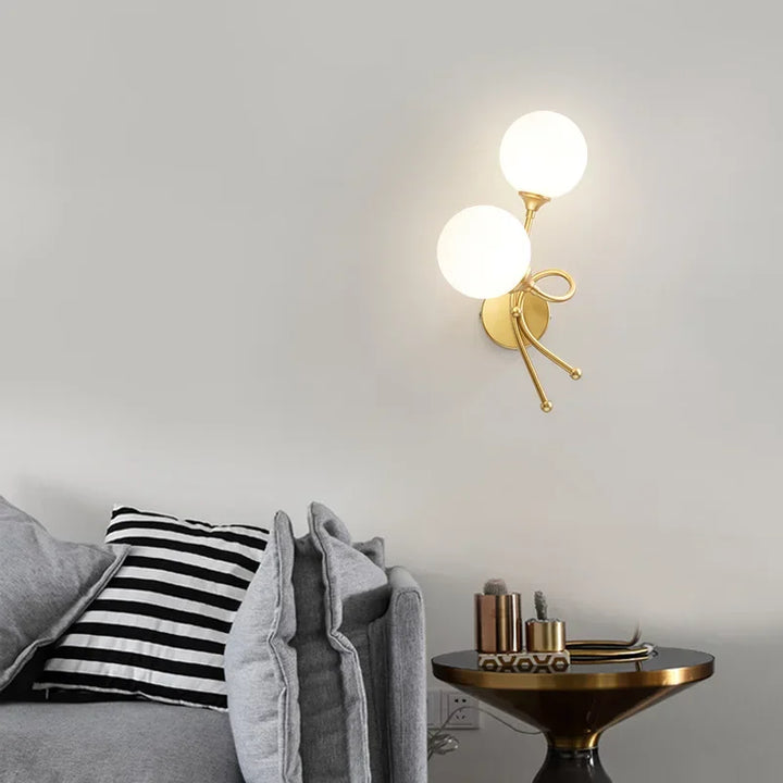 Applique murale LED pour chambre | Design scandinave en verre