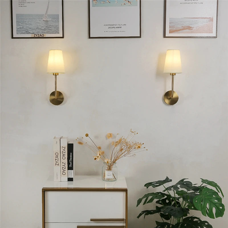 Applique Murale LED pour Chambre Parentale | Design Scandinave en Lin