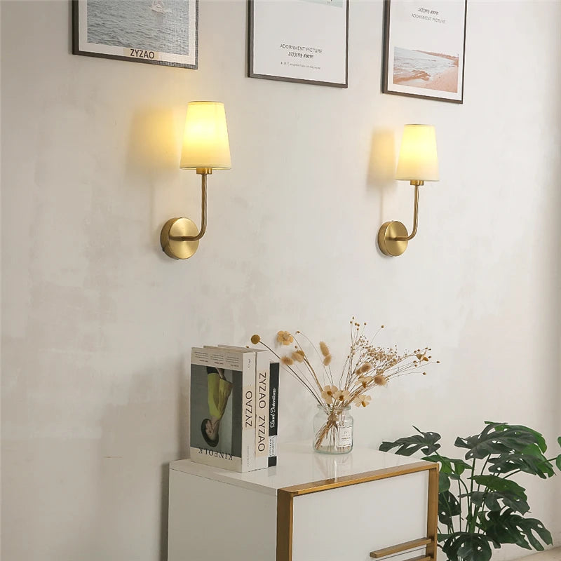 Applique Murale LED pour Chambre Parentale | Design Scandinave en Lin