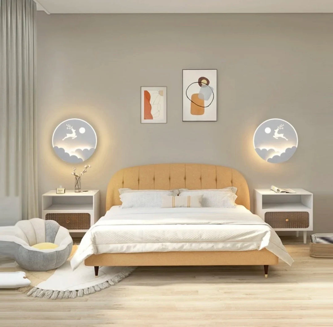Applique murale pour chambre d'enfant | Moderne avec étoile et cerf