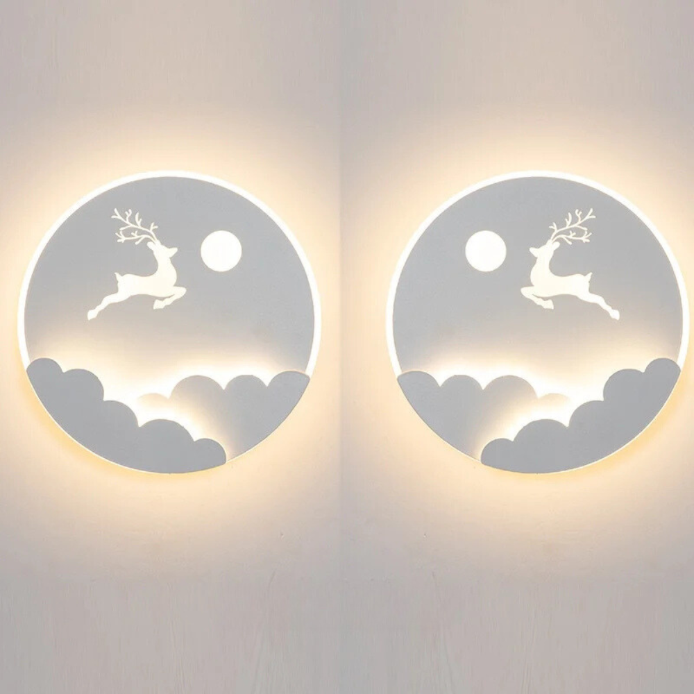 Applique murale pour chambre d'enfant | Moderne avec étoile et cerf