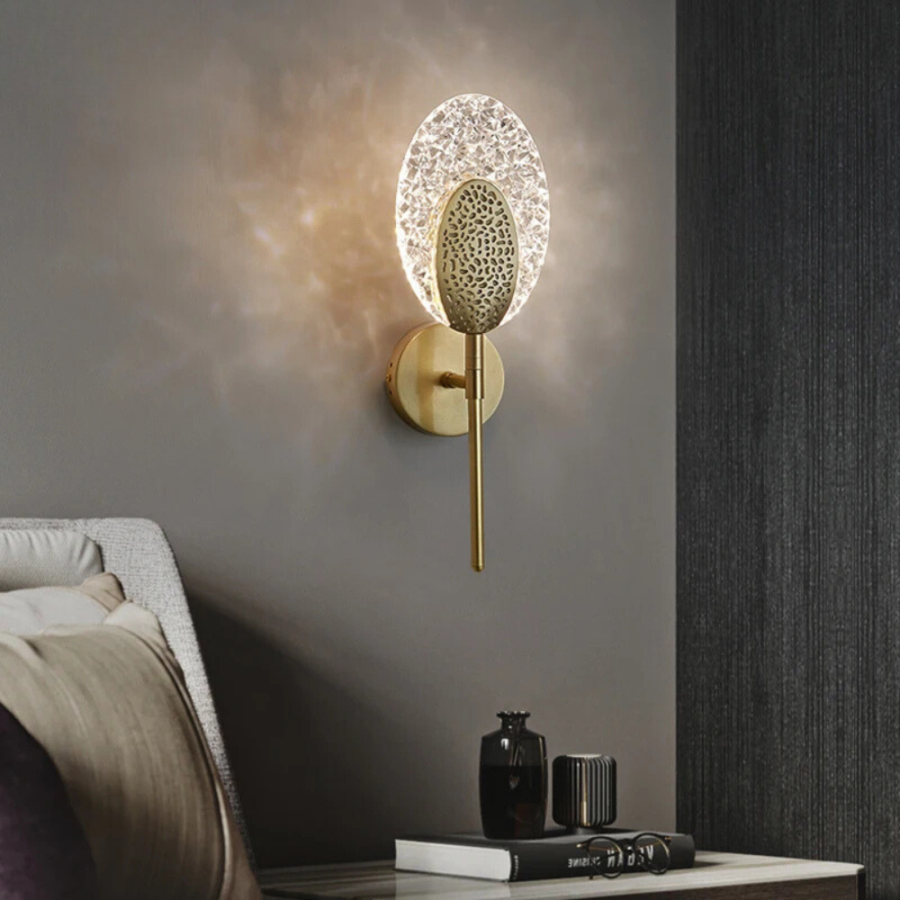 Applique murale LED | Design en Laiton, Cuivre et Acrylique