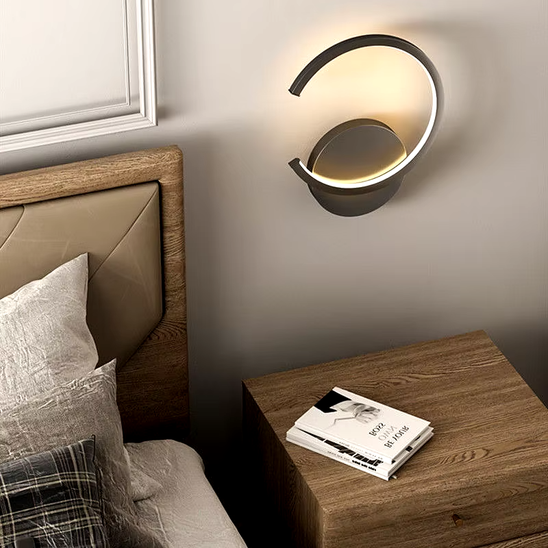 Applique Murale LED | Design Moderne Scandinave | Demi-Cercle