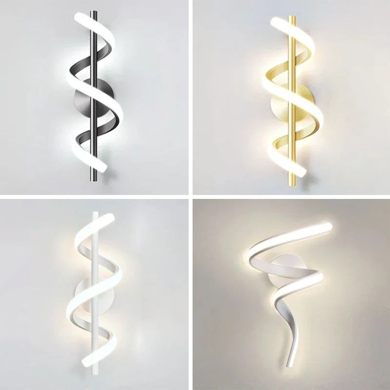 Applique murale LED de Luxe | Noir, Blanc et Or