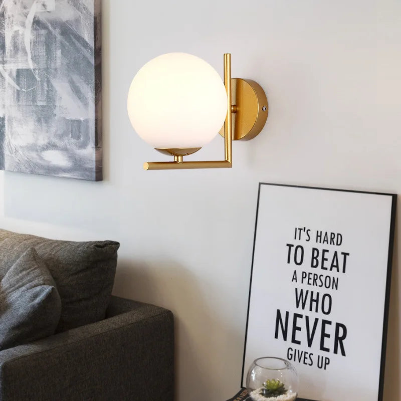 Applique Murale LED Minimaliste Scandinave | Forme Sphérique