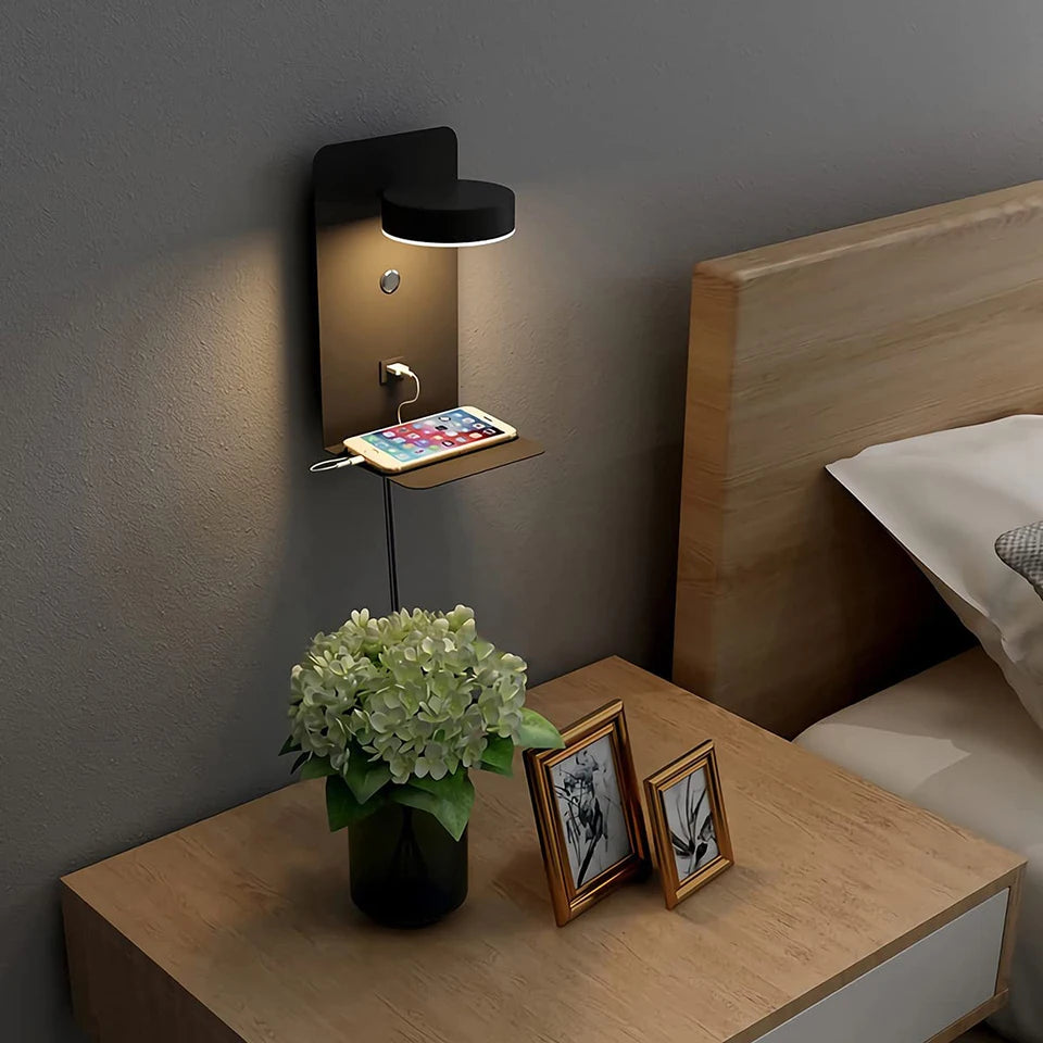Applique Murale Moderne LED | Avec Port de Charge USB