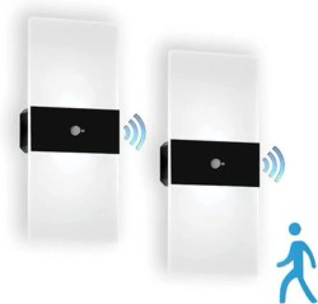 Applique Murale LED Rectangulaire | Tactile avec Détecteur de Mouvement