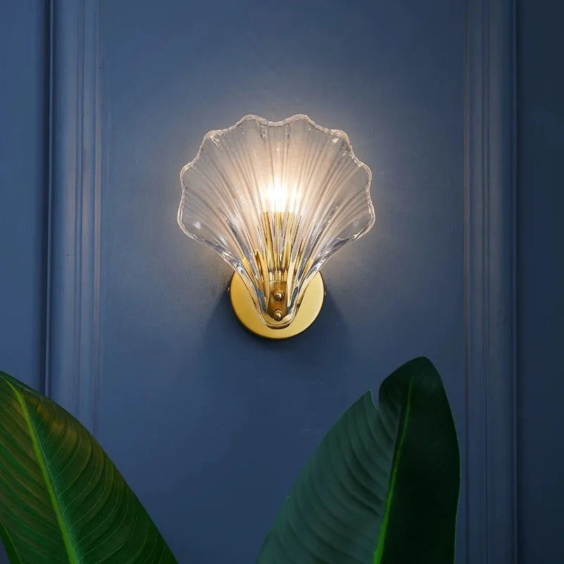 Applique Murale en Laiton | Design Décoratif et Verre