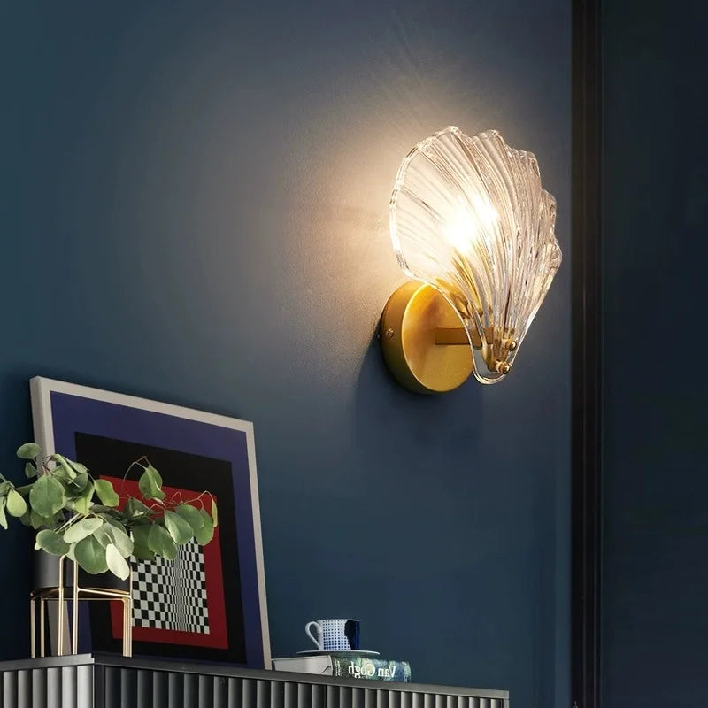 Applique Murale en Laiton | Design Décoratif et Verre