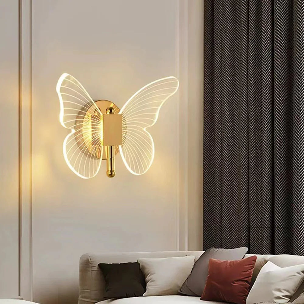 Applique Murale LED Papillon | Métal et Acrylique