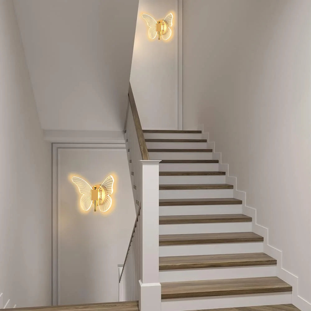 Applique Murale LED Papillon | Métal et Acrylique