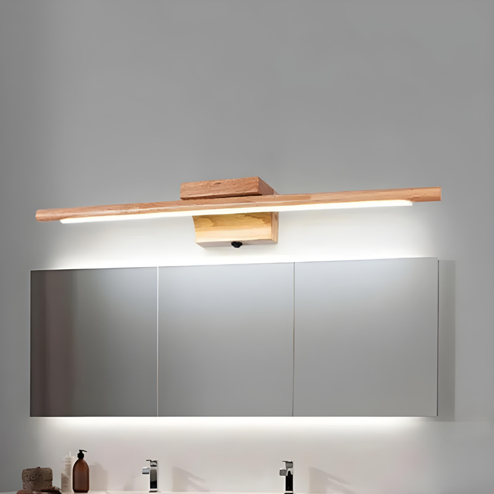 Applique murale pour salle de bain | Interrupteur en bois massif