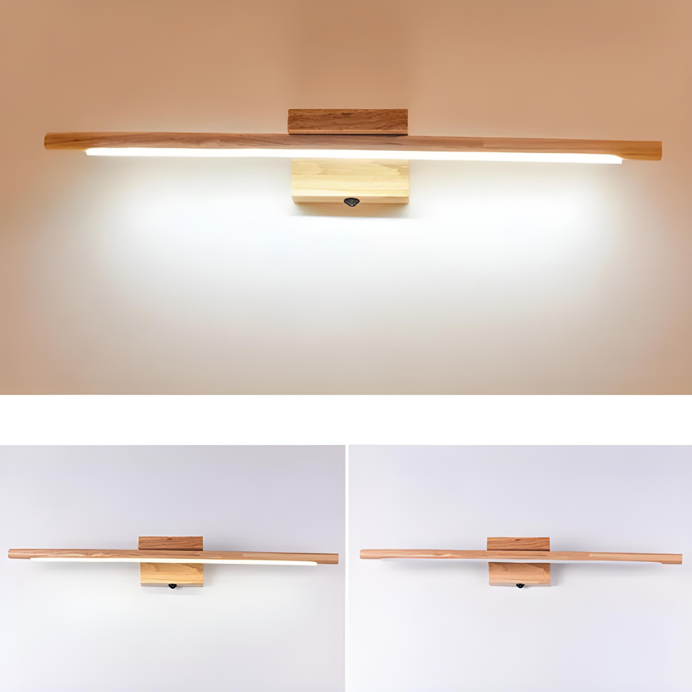 Applique murale pour salle de bain | Interrupteur en bois massif