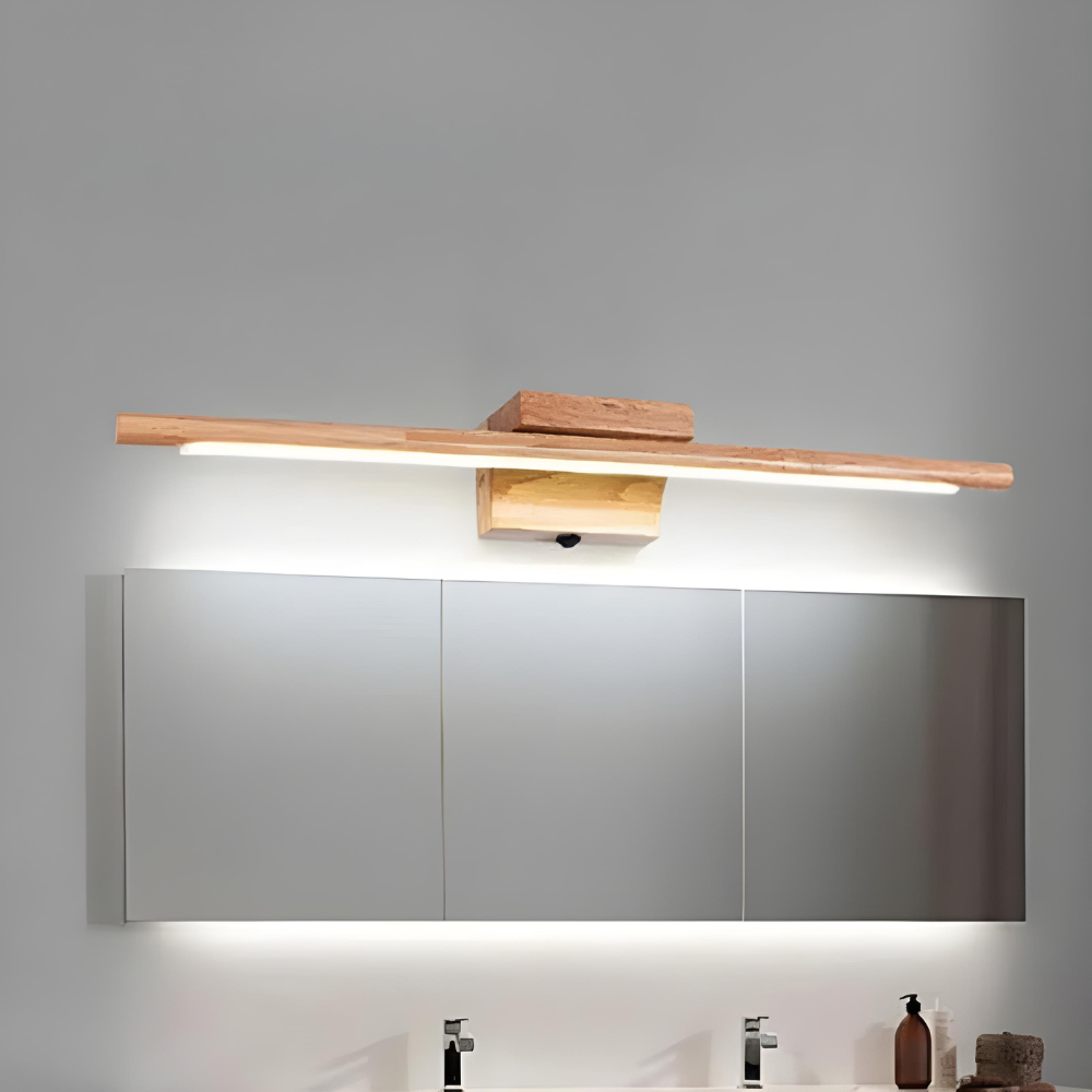 Applique murale pour salle de bain | Interrupteur en bois massif