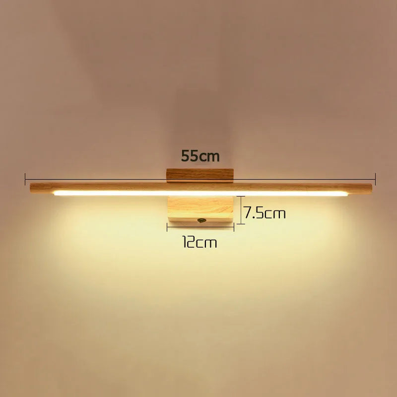 Applique murale pour salle de bain | Interrupteur en bois massif