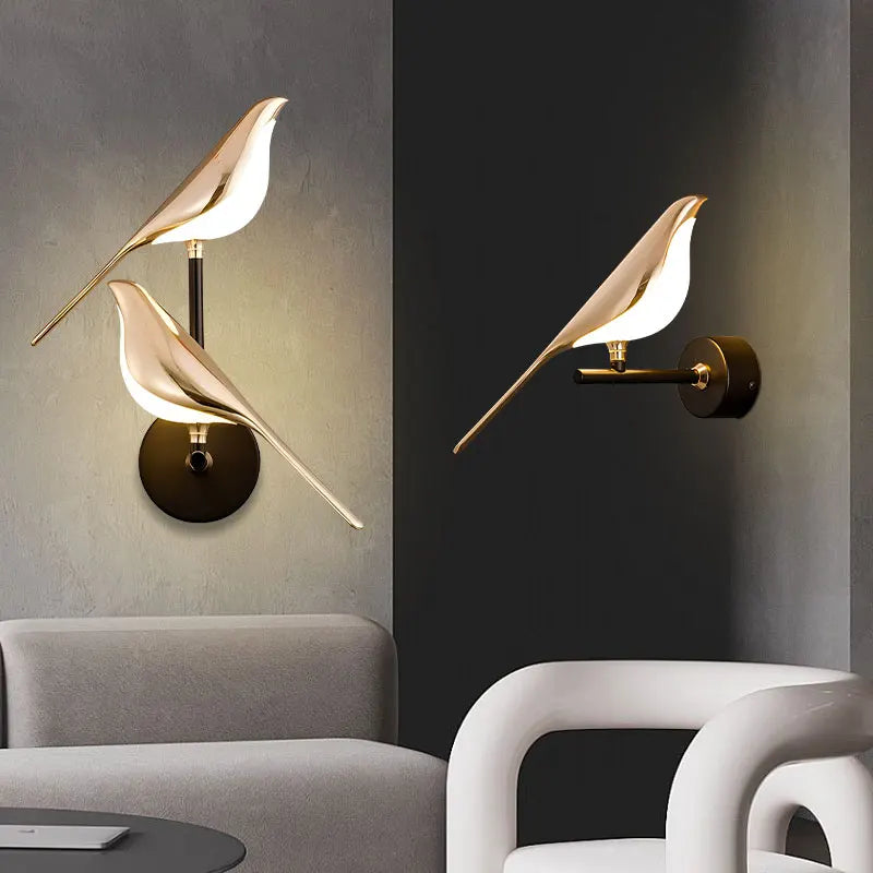Applique Murale LED avec interrupteur | 360° Rotatif | Forme d'oiseau