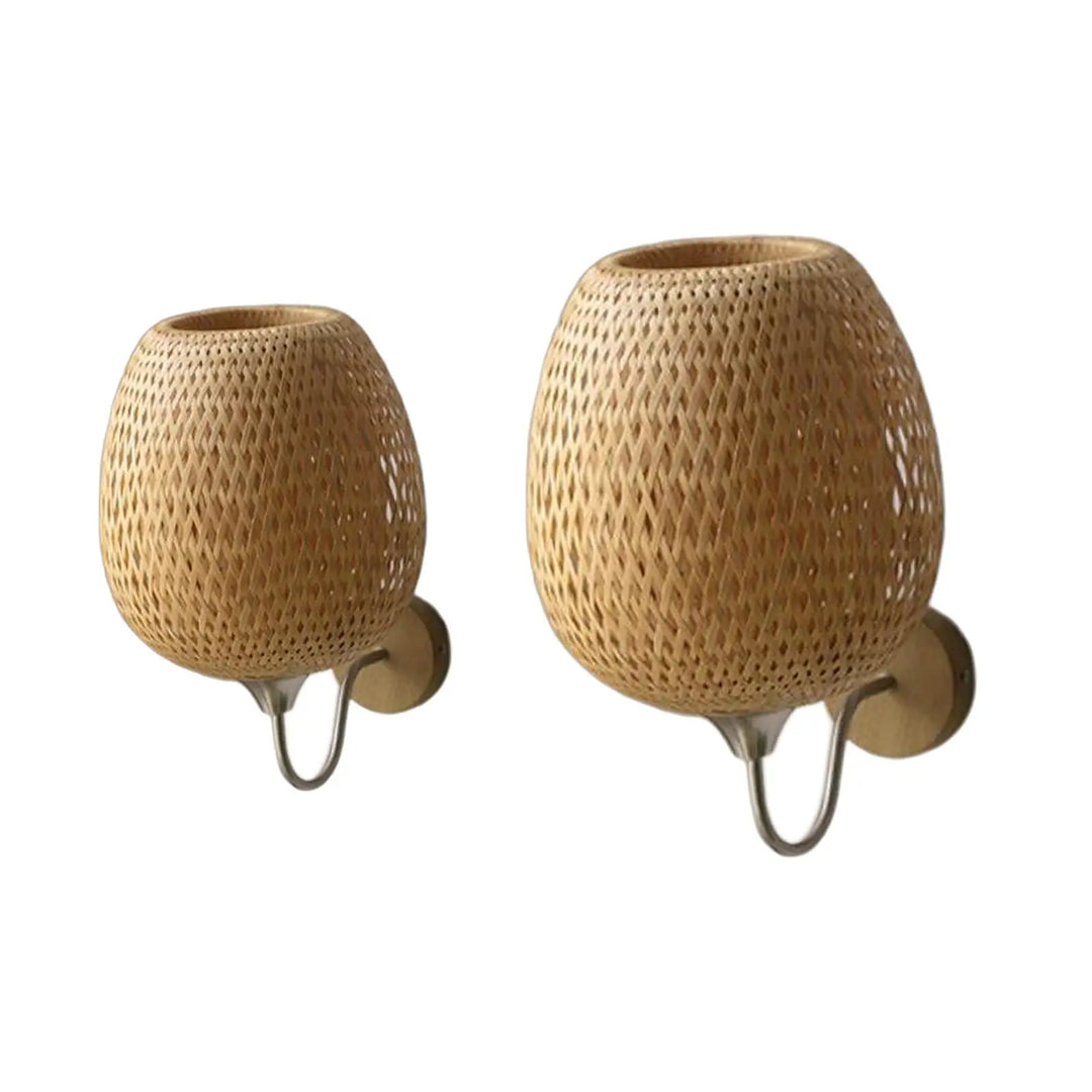 Applique murale en bambou | Formes arrondies