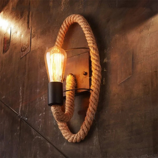 Industriële Wandlamp | Vintage van jute