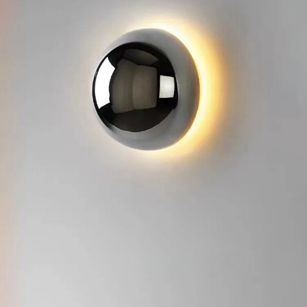 Wandlamp voor Woonkamer Cirkelvormig | Scandinavische Minimalist in Zilver