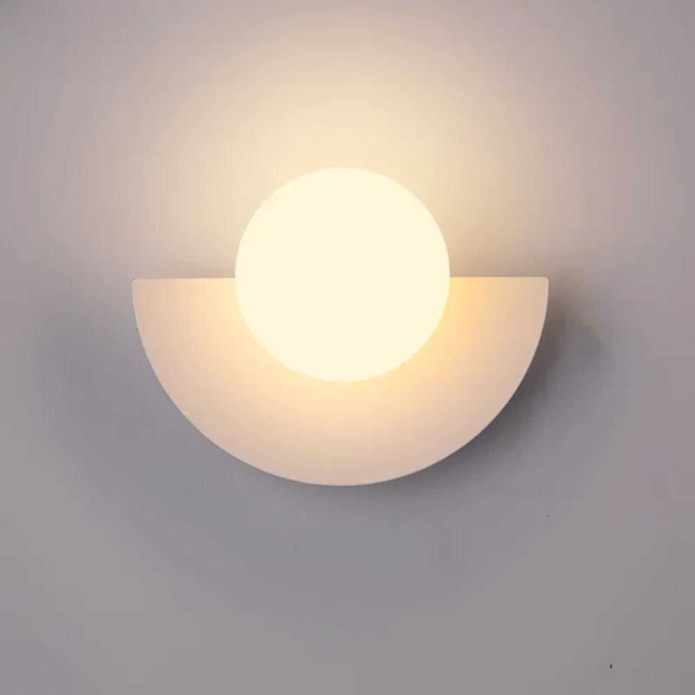 LED-wandlamp in gekleurd glas met schakelaar | Elegant Scandinavisch ontwerp