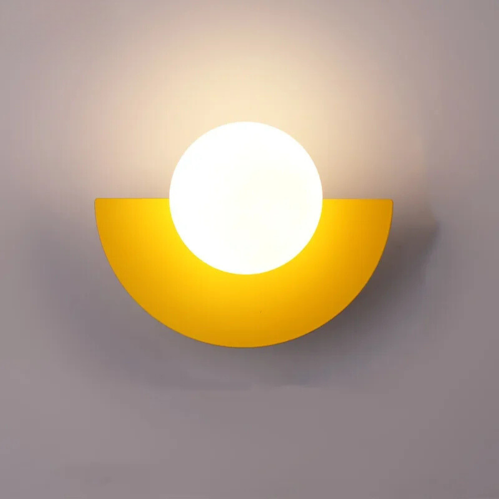 LED-wandlamp in gekleurd glas met schakelaar | Elegant Scandinavisch ontwerp