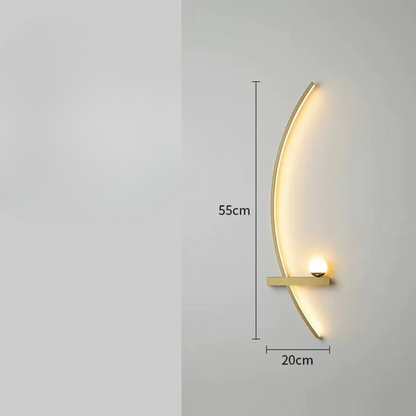 Moderne minimalistische LED-wandlamp | Cirkelboog