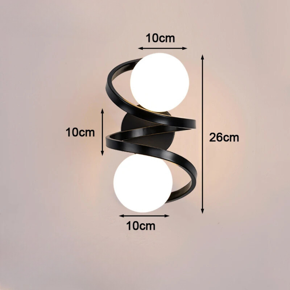 Bolvormige Noordse LED-wandlamp