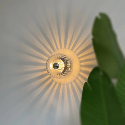 Glazen wandlamp | Zon-effect