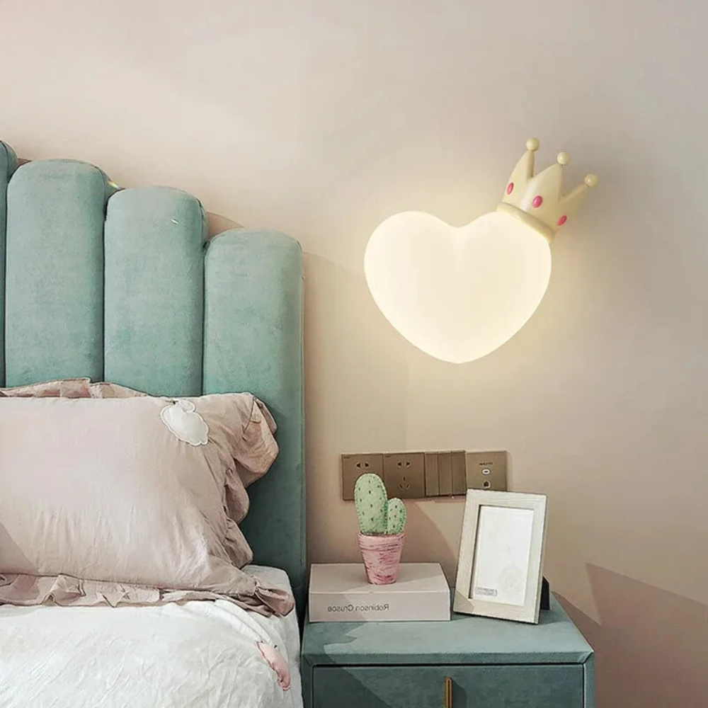 Wandlamp Kindermeisjesslaapkamer | Hart