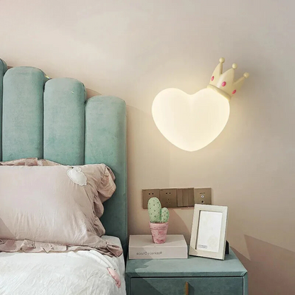 Wandlamp Kindermeisjesslaapkamer | Hart