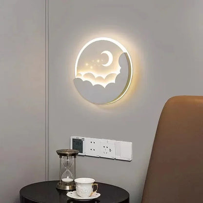 Moderne slaapkamerwandlamp | Maan