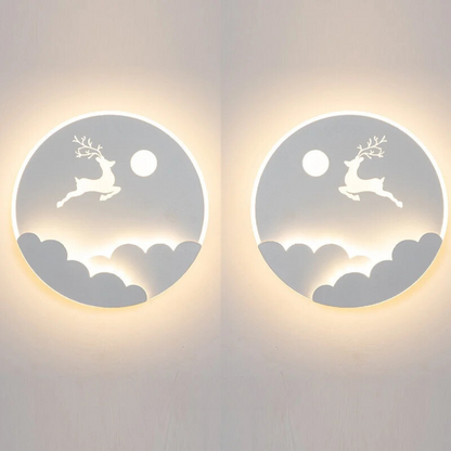 Applique murale pour chambre d'enfant | Moderne avec étoile et cerf