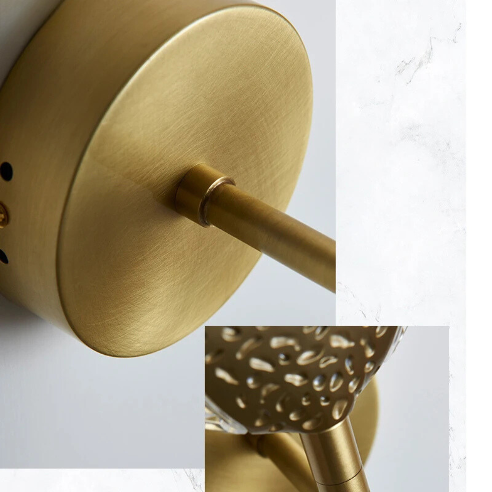 Applique murale LED | Design en Laiton, Cuivre et Acrylique