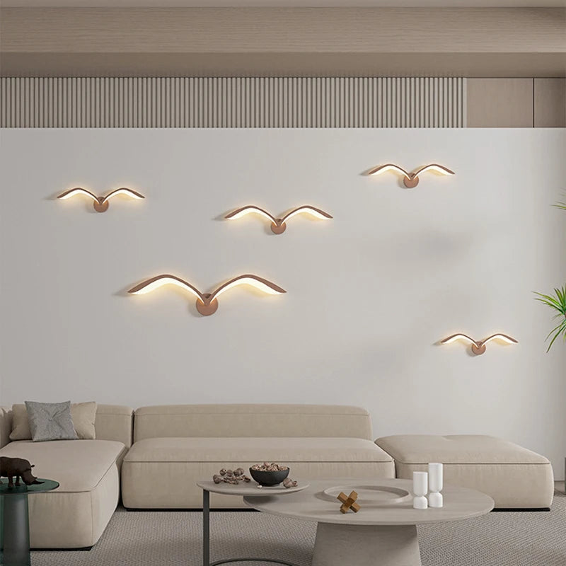 Noordse LED-wandlamp | Vogel