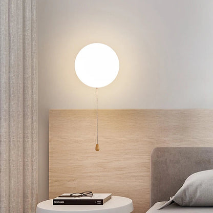 Applique Murale LED Ronde en Verre | Style Scandinave avec Interrupteur