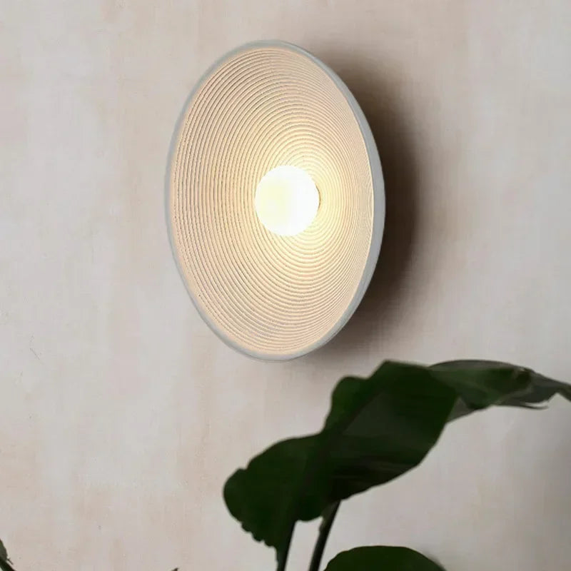 Scandinavische retro ronde LED-wandlamp