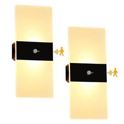 Applique Murale LED Rectangulaire | Tactile avec Détecteur de Mouvement