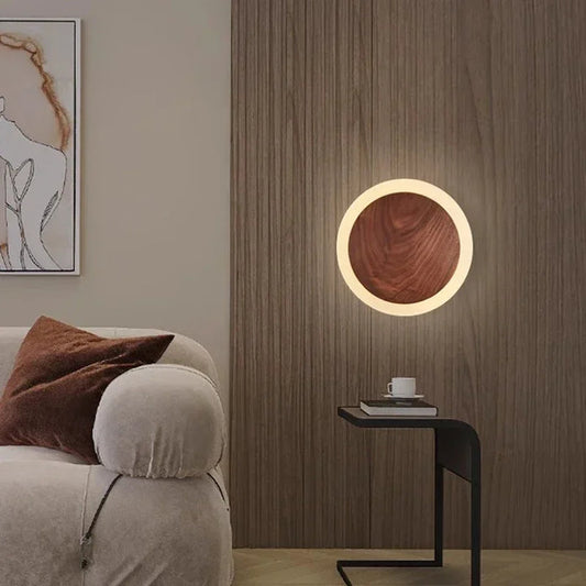 Applique Murale LED en Noyer | Design Scandinave