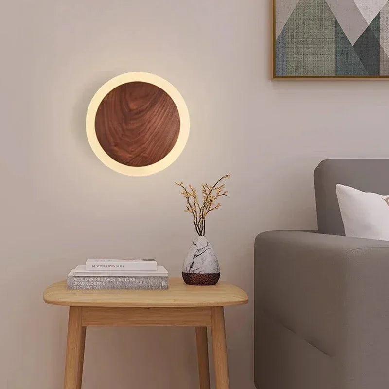 Applique Murale LED en Noyer | Design Scandinave