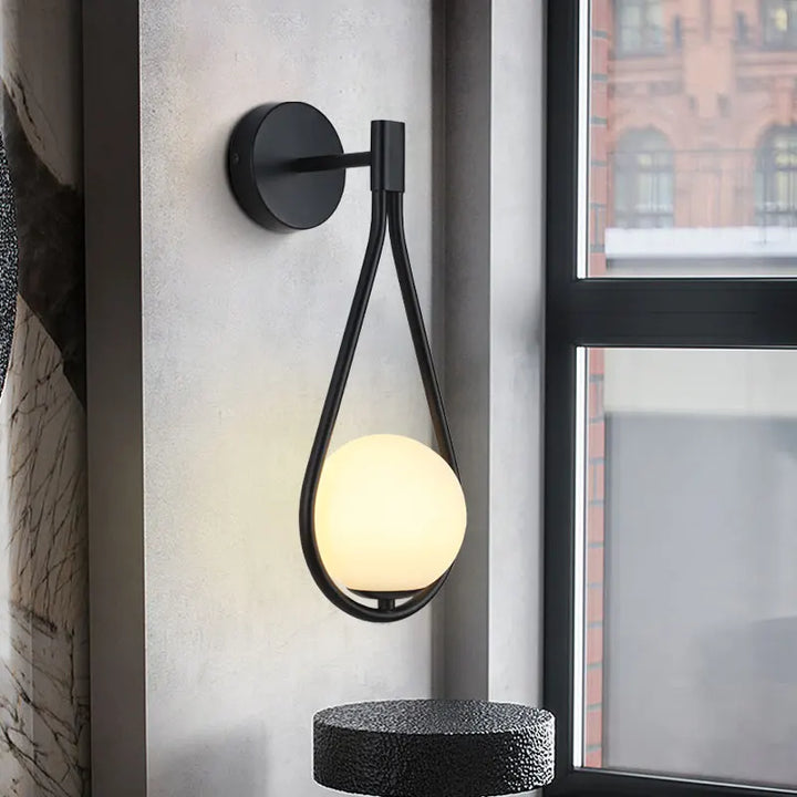 LED-Wandlamp in Glas | Hangende Bowl