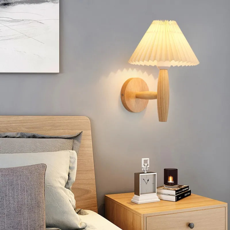 Moderne houten wandlamp