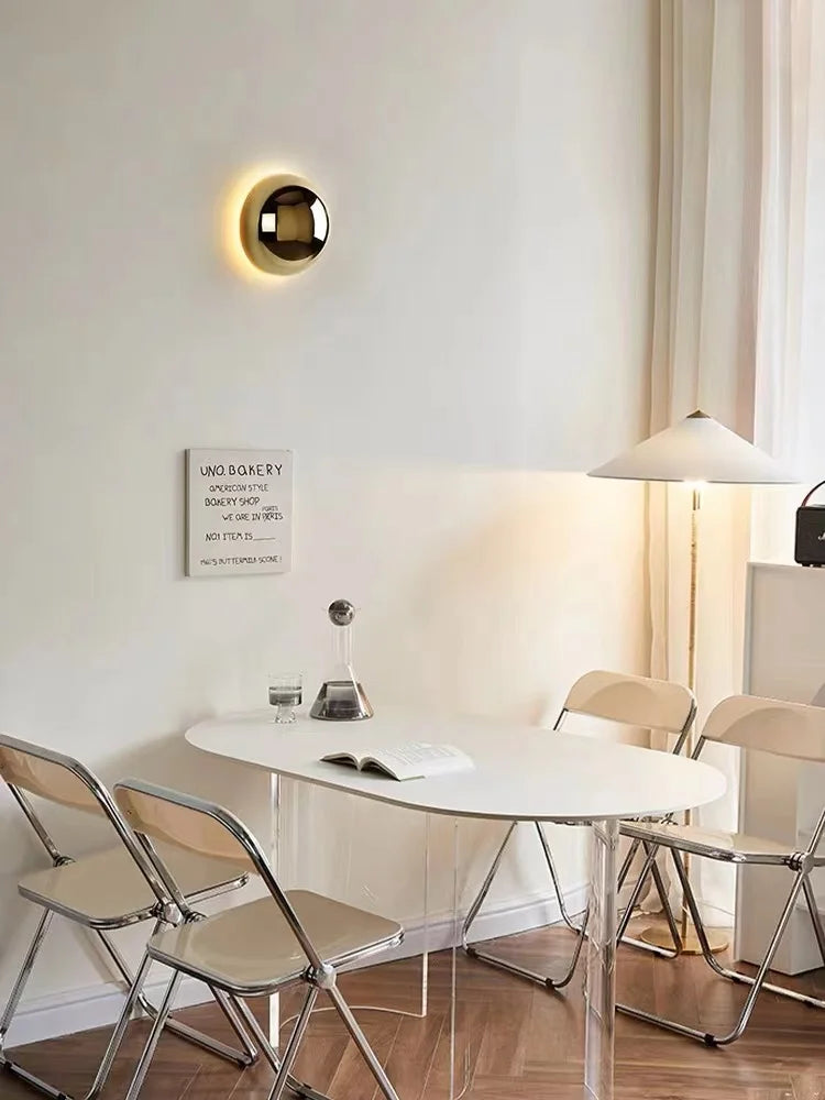 Applique murale pour le salon Circulaire | Scandinave Minimaliste en argent