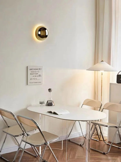 Applique murale pour le salon Circulaire | Scandinave Minimaliste en argent