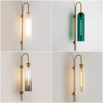 Applique Murale pour Salon | Verre Cylindrique Design Scandinave Moderne