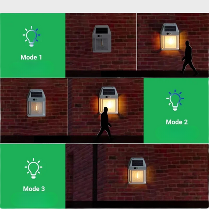 Applique Solaire Murale | Étanche avec Détecteur de Mouvement
