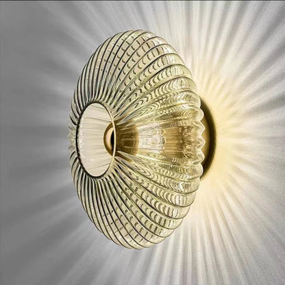 Decoratieve glazen wandlamp | Cirkel