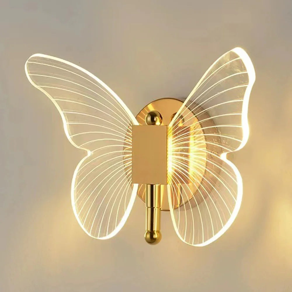 Applique Murale LED Papillon | Métal et Acrylique